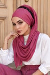 Gülkurusu Bantlı Bandana Hazır Şal