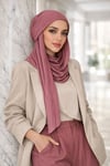 Gülkurusu Çizgili Bandana Bone Şal