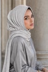 Gümüş Işıltılı Abiye Şal / Çıtçıtlı Şal 2 metre şal Boyu / Hazır Eşarp Şal