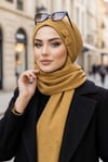 Hardal Karyağdı Fiyonklu Tesettür Bere