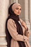 Hardal Siyah Bandana Hazır Şal