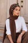 Kahve Leopar Bandana Şal