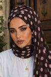 Kahve Pudra Puan Desen Hazır Şal