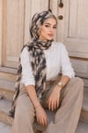 Kahve Vizon Batik Desen Hazır Şal