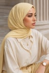 Koyu Bordo Kelebek Model Büzgülü Bone Şal