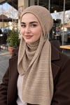 Kum Beji Ajurlu Triko Kelebek Bone Şal