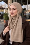 Kum Beji Ajurlu Triko Kelebek Bone Şal