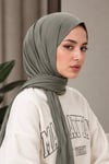 Kuşkonmaz Yeşili Çıtçıtlı Şal