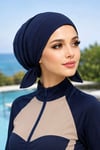 Lacivert Bağcıklı Deniz - Havuz Bonesi