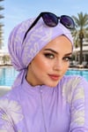 Lila Beyaz Çapraz Havuz - Deniz Bonesi