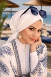 Lila Çapraz Bantlı Deniz - Havuz Bonesi