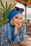 Mavi Çapraz Bantlı Deniz - Havuz Bonesi