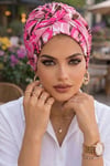Pudra Pembe Desenli Burgu Bantlı Bone