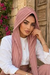 Pudra Piliseli Hazır Başlık & Tokalı Bone