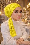 Sarı Puantiyeli Eşarp Bone