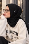 Siyah Baskılı Spor Tesettür Bone - Günlük ve Antrenman , Deniz ve Havuz Kullanımına Uygun Hazır Eşarp Bone- Athletic Hijab
