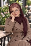 Siyah Batik Desen Bone Hazır Şal