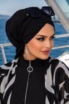Siyah Çapraz Deniz - Havuz Bonesi