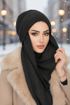 Siyah Fitilli Kelebek Bone Şal