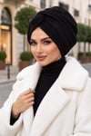 Siyah Triko Kışlık Burgu Bone