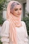 Somon Soft Desen Büzgülü Hazır Şal