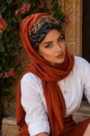 Taba Şebboy Çiçek Desen Hazır Şal