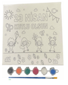 23 NİSAN DESENLİ 20*20 TUVAL+BOYA+FIRÇA SETİ
