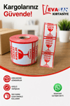 70X80 DİKKAT KIRILIR YAPIŞKANLI ETİKET 500 SARIM