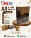 A4 KRAFT DEFTER 80 YP KARELİ PAKET :12 Lİ