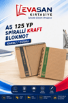 A5 125 YP SPİRALLİ ÇİZGİLİ KRAFT BLOKNOT 