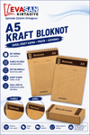 A5 80 YP ÜSTTEN SPİRALLİ KARELİ KRAFT BLOKNOT PK:12 Lİ