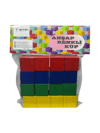 AHŞAP RENKLİ KÜP 2,5 CM 16 LI KOD:EM-5074