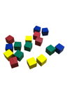 AHŞAP RENKLİ KÜP 2,5 CM 16 LI KOD:EM-5074