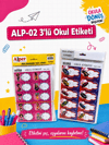 ALP-02 3 LÜ OKUL ETİKETİ PK: 12 Lİ