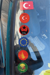 BAYRAK STİCKER ÇIKARTMA 7,8*8 CM 10 LU