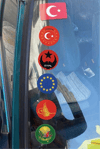 BAYRAK STİCKER ÇIKARTMA 7,8*8 CM 10 LU