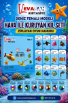 BEİMO DENİZ TEMALI MODELİ HAVA İLE KURUYAN KİL SETİ PK:12 Lİ 