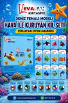BEİMO DENİZ TEMALI MODELİ HAVA İLE KURUYAN KİL SETİ PK:12 Lİ 