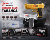 BONCUK ATAN GOLD VE SİLVER TABANCA 21cm x 15cm PK: 12 Lİ