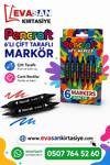 ÇİFT TARAFLI MARKÖR 6 LI PK.*230