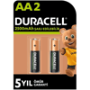 DURACELL AA 2500 MAH. KALEM 2 Lİ PİL ŞARJ EDİLEBİLİR