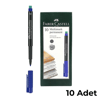 FABER CASTELL ASETAT KALEM MAVİ (S) PAKET:10 LU