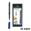 FABER CASTELL ASETAT KALEM MAVİ (S) PAKET:10 LU