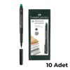 FABER CASTELL ASETAT KALEM SİYAH (S) PAKET :10 LU