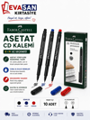 FABER CASTELL ASETAT KALEM SİYAH (S) PAKET :10 LU