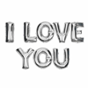 FOLYO BALON I LOVE YOU SET GÜMÜŞ RENK