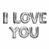 FOLYO BALON I LOVE YOU SET GÜMÜŞ RENK