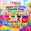 HEROES 200 GRAM KİNETİK KUM 4 LÜ (KALIP HEDİYELİ)