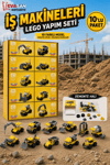 İŞ MAKİNELERİ LEGO YAPIM SETİ PK:10 LU 