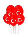 JOJO 11 İNÇ TÜRK BAYRAĞI BASKILI BALON PK:12 Lİ